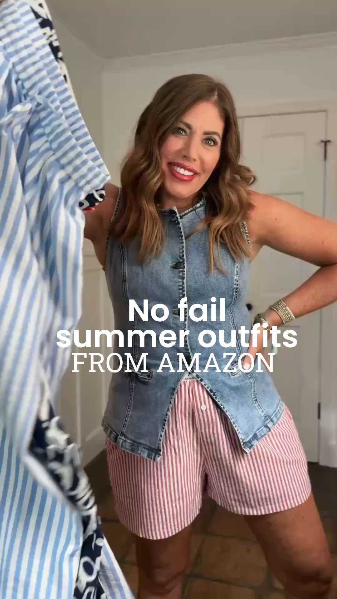 No fail summer outfits from Amazon styling these high-rise wide leg drawstring pants in three different colors/patterns. Under $30

Great to wear all Summer and into fall! perfect for vacation, Work and more!

I’m wearing a size medium
They’re a lightweight textured viscose blend & super flowy and comfy!

Denim vest is a medium. Available in several colors and super versatile.

White eyelet tank/size medium 
Denim tank/size medium 
Blue sweater vest/size large 
Navy blue cropped oversized top/size medium 


#LTKSaleAlert #LTKMidsize #LTKOver40