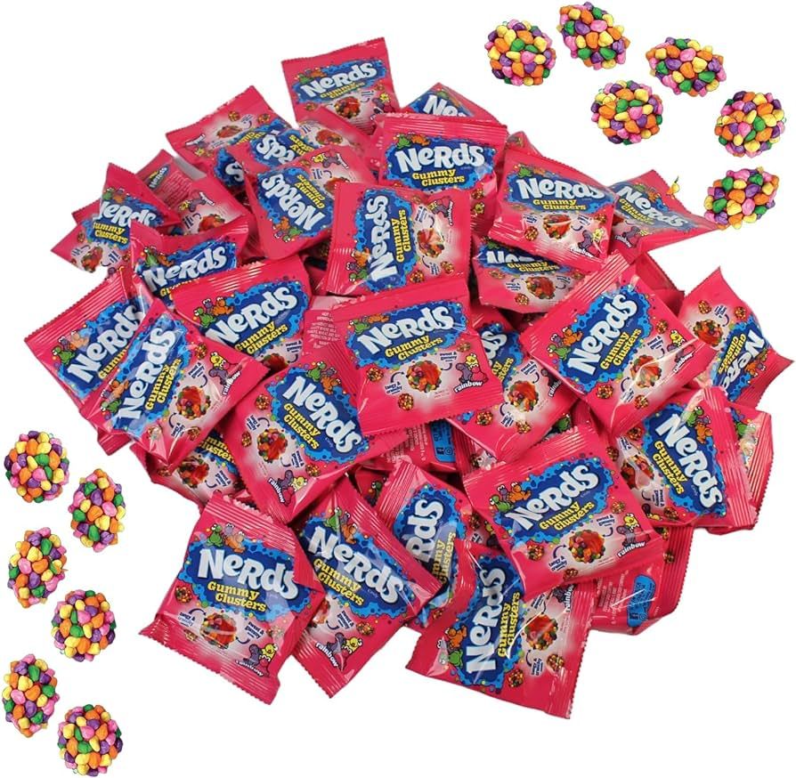 Nerds Gummy Cluster Treat Size Bags - 1 LB - Bulk Individually Wrapped Candy - Gummy Candy Coated... | Amazon (US)