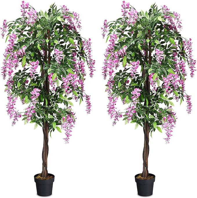 BestComfort 6ft Artificial Wisteria Tree, Green, Plastic, Polyester, Wood - No Watering or Prunin... | Amazon (US)