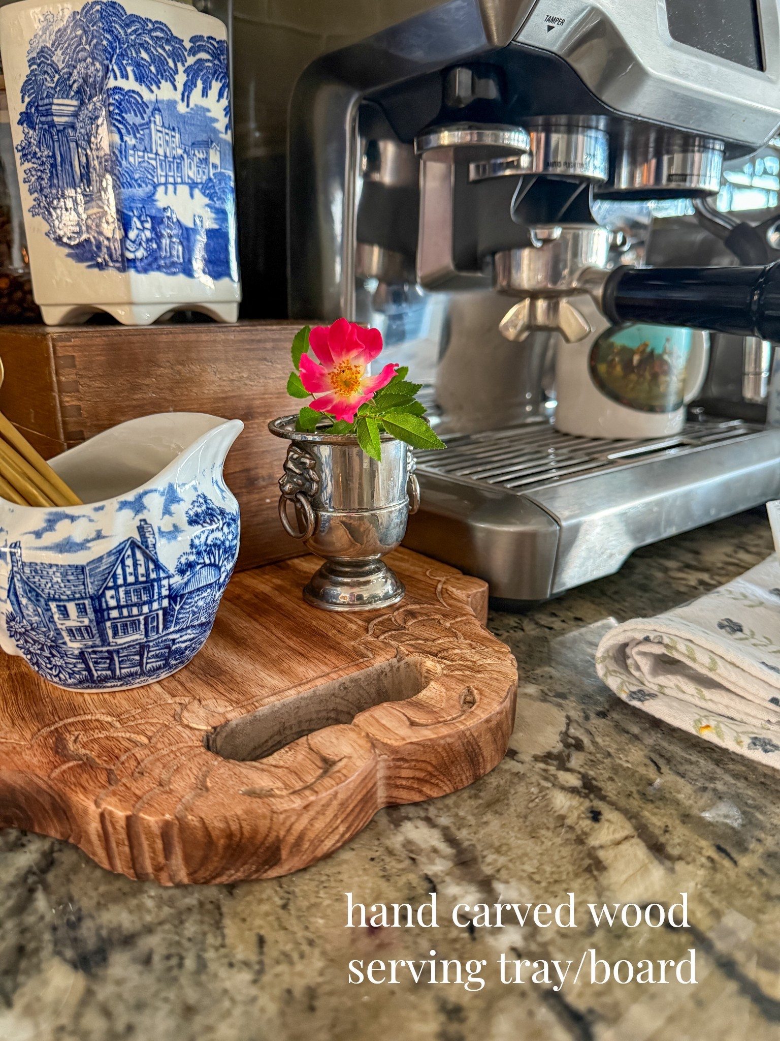 I bought this hand carved wood tray last year and it’s really beautiful! It’s not crazy expensive at $35! Great for display or serving snacks  

#LTKHome