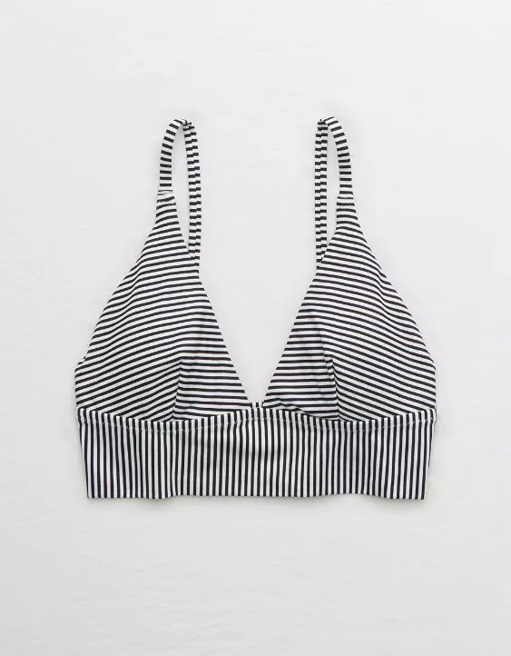 Aerie Printed Longline Triangle Bikini Top | American Eagle Outfitters (US & CA)