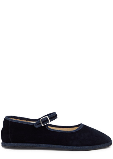 Velvet Mary Jane flats | Harvey Nichols 