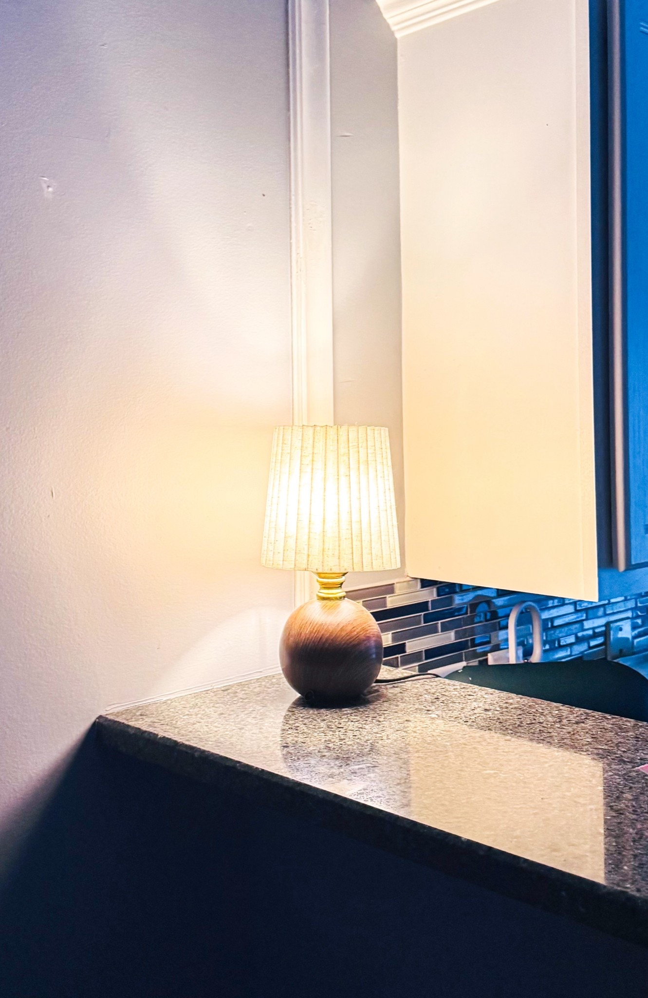 She needs a little more dressing up, but this is such a cute little counter lamp! It gives off great light and has a dial so the light can be dimmed. #lamp #counterlamp #homedecor 

#LTKmomlife #LTKSeasonal #LTKHome