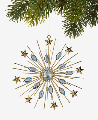 Holiday Lane Berry Tones Gem Snowflake Ornament, Macy's Exclusive - Macy's | Macy's