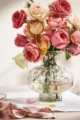 Mother’s Day Garden Rose Bouquet, 18  Multicolor Stems | Terrain