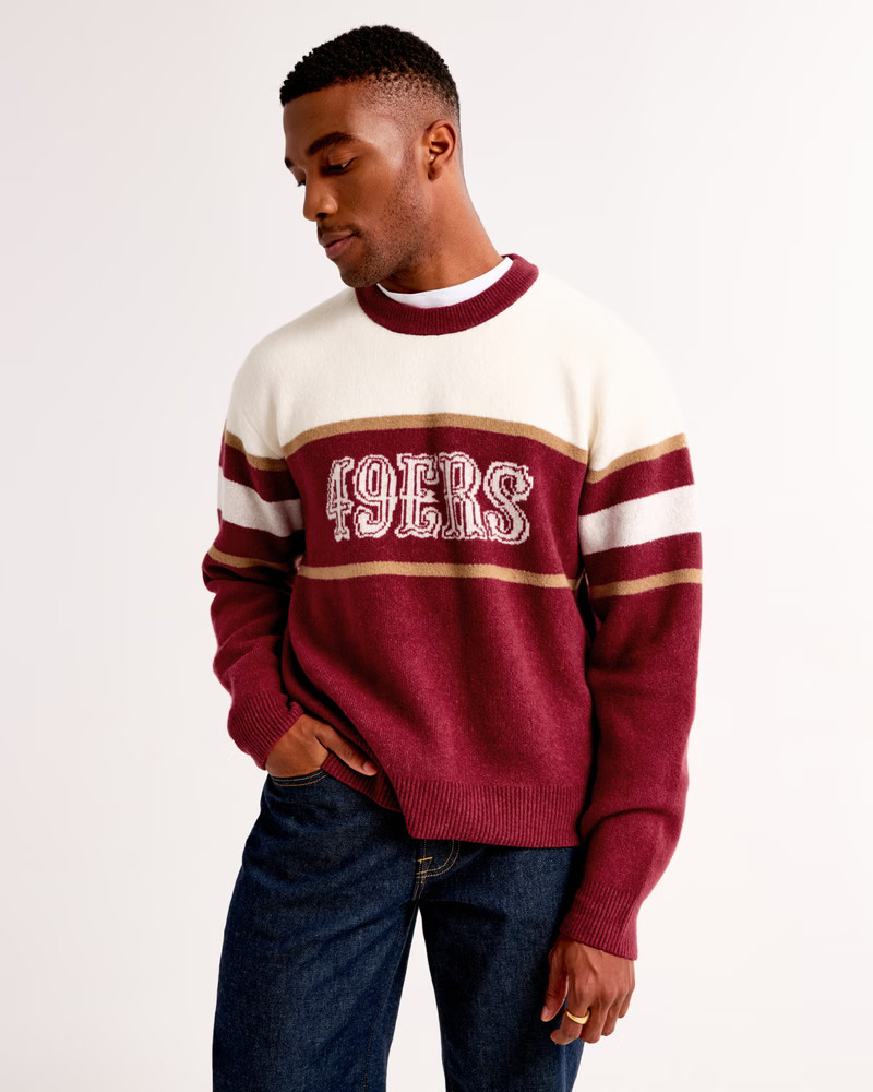 Men's Philadelphia Eagles Crew Sweater | Men's Tops | Abercrombie.com | Abercrombie & Fitch (US)
