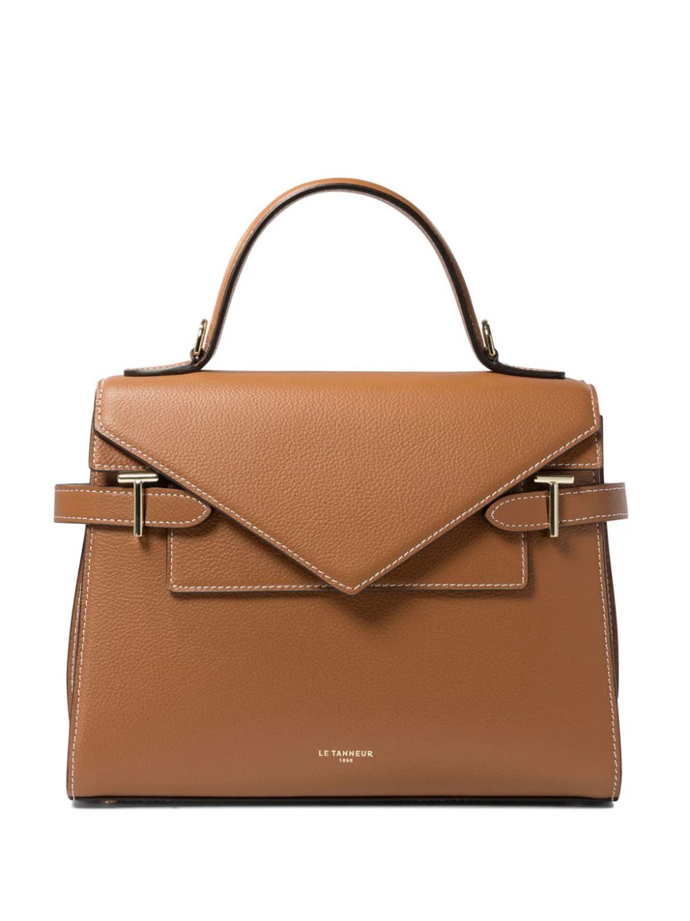 Le Tanneur medium double flap Emily tote bag - Brown | Farfetch Global