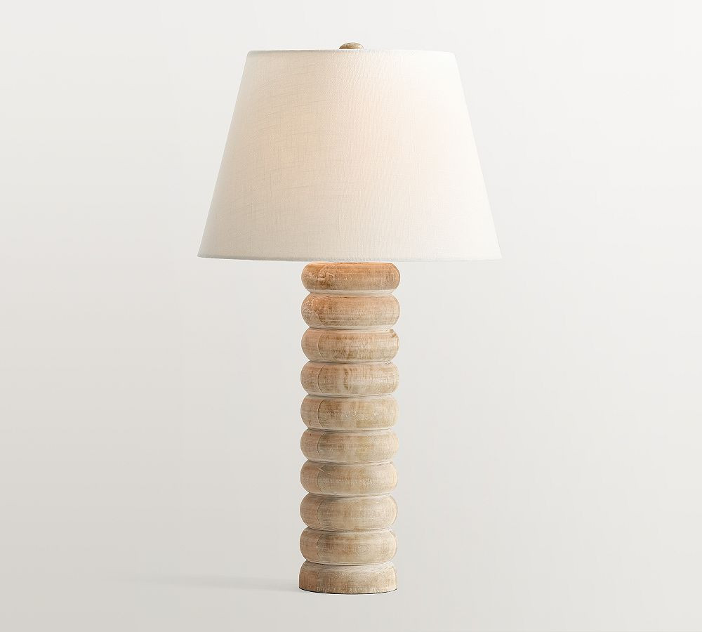 Delilah Stacked Wood Table Lamp (30") | Pottery Barn (US)