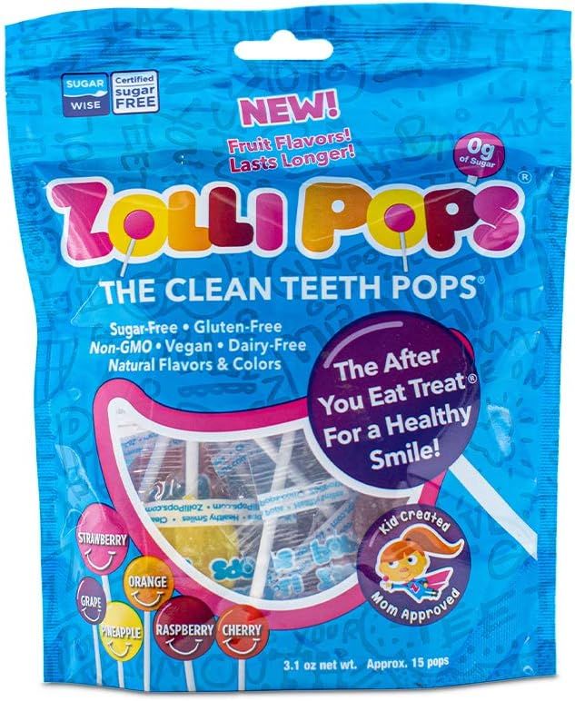 Zollipops Clean Teeth Lollipops - AntiCavity Sugar Free Candy with Xylitol for a Healthy Smile Gr... | Amazon (US)