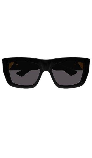 New Triangle Acetate Cat Eye Sunglasses in Shiny Black | Revolve Clothing (Global)