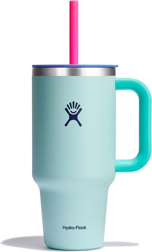Hydro Flask 32 Oz Travel Tumbler with Handle, Lid and Straw - Insulated Stainless Steel in Polar ... | Amazon (US)