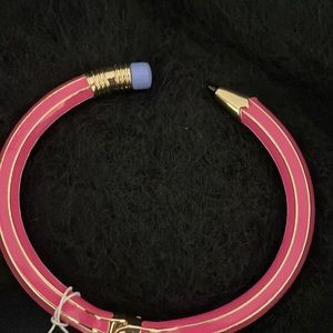 Betsey Johnson Hinged Pink Pencil Bracelet | Poshmark