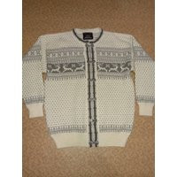 Traditional Norwegian Wool Cardigan Norwool Gjestal Reindeer Nordic Design Sz L, New Without Tags | Etsy (US)