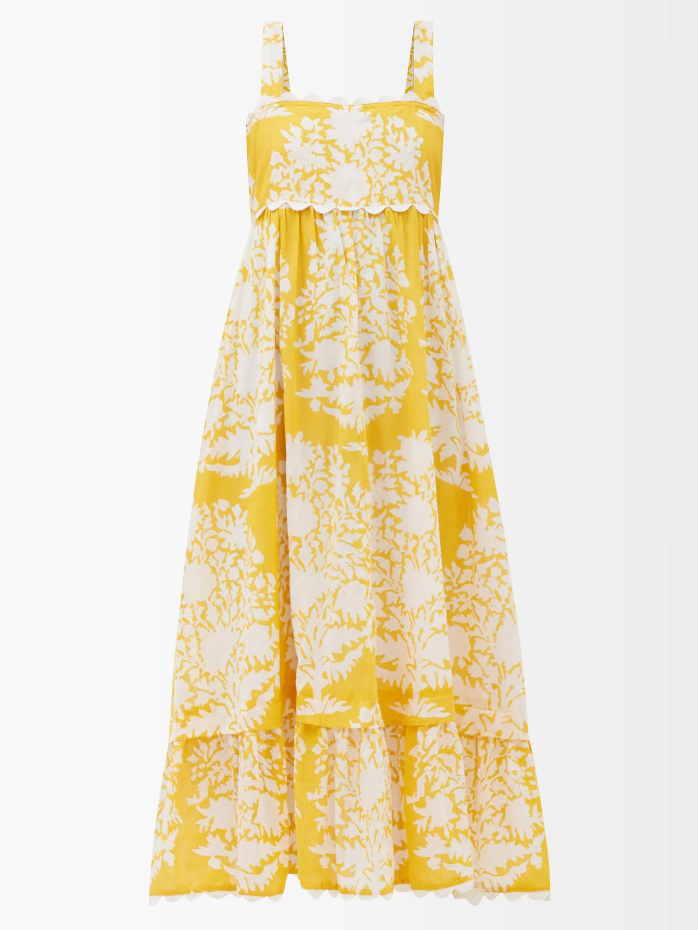 Tie-back printed cotton midi dress | Juliet Dunn | Matches (US)