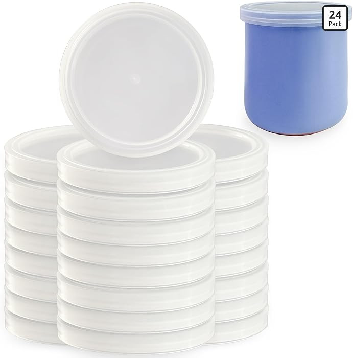 Yogurt Jar Lids for La Fermiere (24pcs) - Plastics Jar Lids for La Fermière Yogurt Jars 4.9oz, S... | Amazon (US)