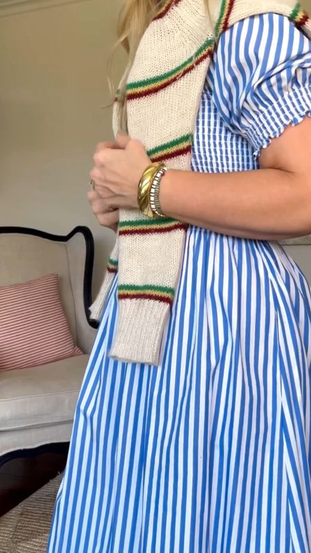 Stripes on stripes classic style. Or when in doubt / pair a nap dress with rothy drivers for a date night, work or weekend outfit idea. Basically everyday ❤️ CLAIRE LATELY 

#LTKSeasonal #LTKVideo #LTKworkwear