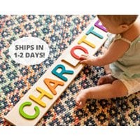 Personalized Name Puzzle  Fat Brain Toys  Ships in 12 Business Days  Wooden Name Puzzle  Custom Name Puzzle  Personalized Toy | Etsy (US)