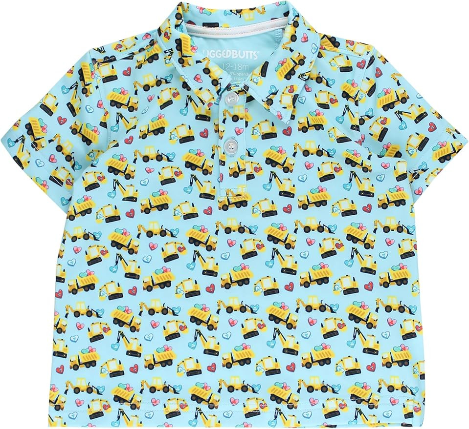 RUGGEDBUTTS Baby/Toddler Boys Knit Collared Short Sleeve Active Performance Polo | Amazon (US)