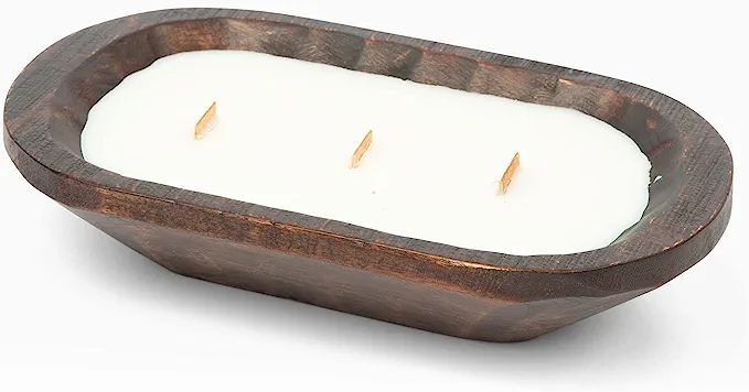 Wick Wooden Dough Bowl Gift Boxed Candle | Beautifully Packaged | High Fragrance Load | Long Burn... | Amazon (US)