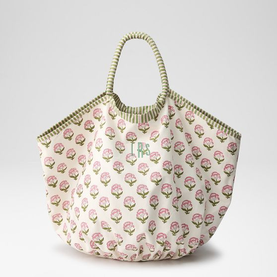 Block Print Oversized Canvas Tote | Mark and Graham