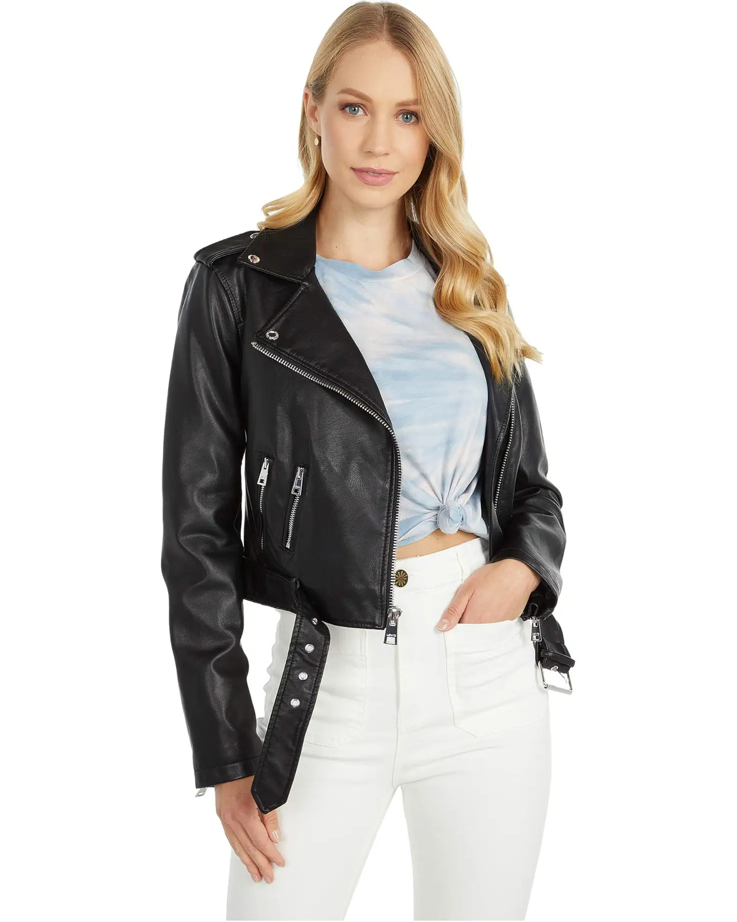 Levi's® Faux Leather Fashion Moto | Zappos