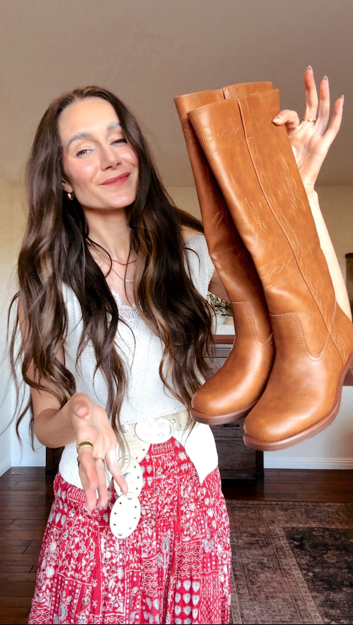 Modest, boho OOTD! 
Skirt- Xs
Top-S
Boots- true to size and so comfy! 

#LTKmorningroutine #LTKgrwm #LTKWorkwear