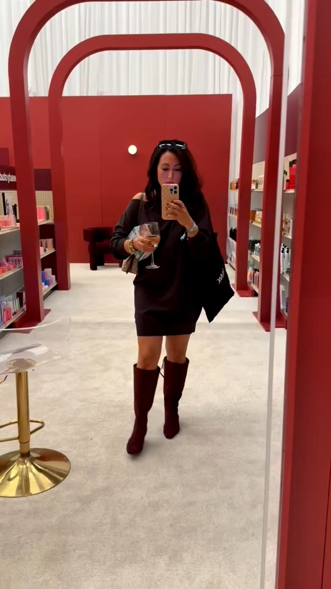 LTK Con OOTD! 

Medium dress - oversized fit 
Boots true to size - wide calf

#LTKCon #LTKdayinmylife #LTKootd