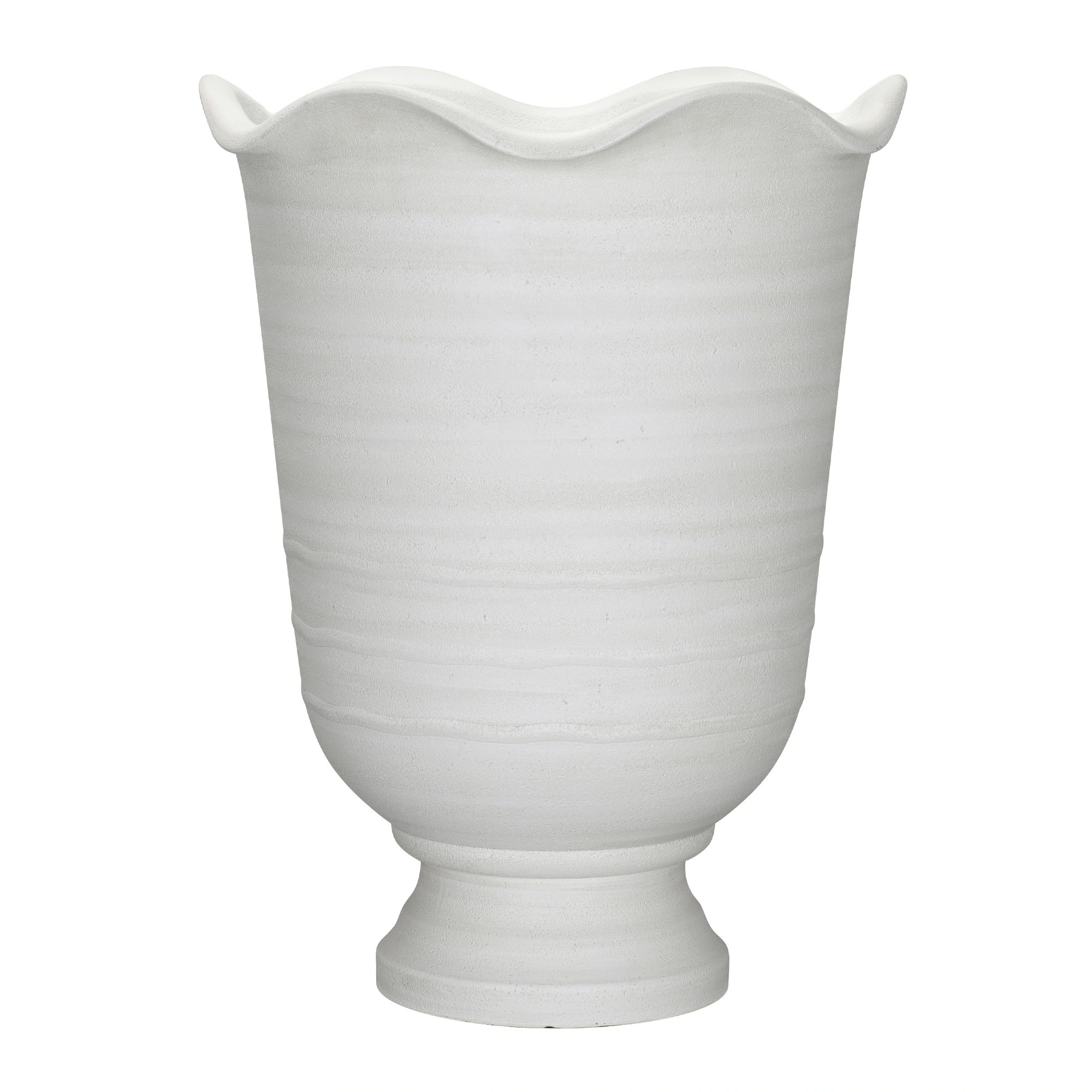allen + roth Urn 15.91-in W x 15.91-in L x 23.98-in H White Recycled plastic Indoor/Outdoor Planter Large | PLK7618TWK | Lowe's