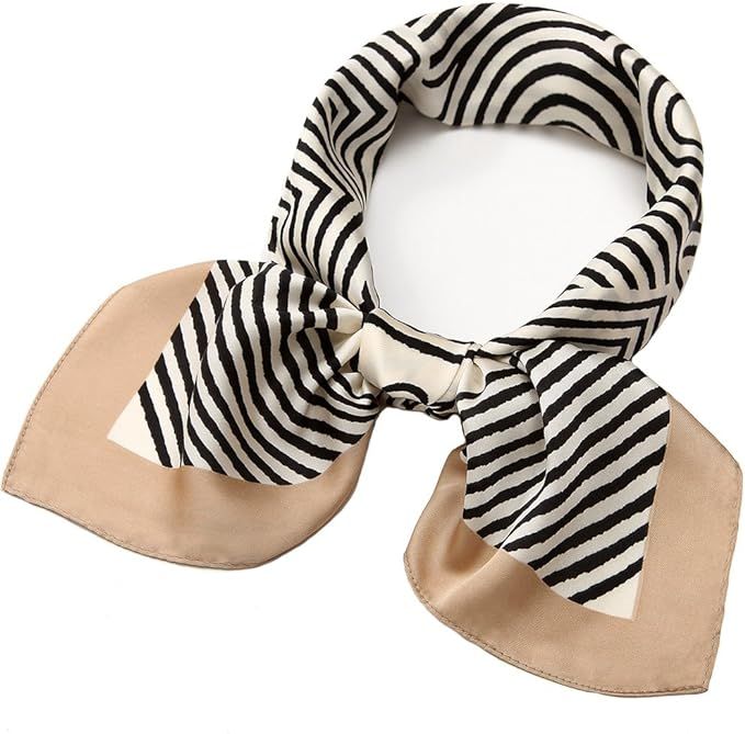 27" Silk Like Scarf Square Satin Hair Scarves Fashion Neck Scarfs Bandanas for Women | Amazon (US)