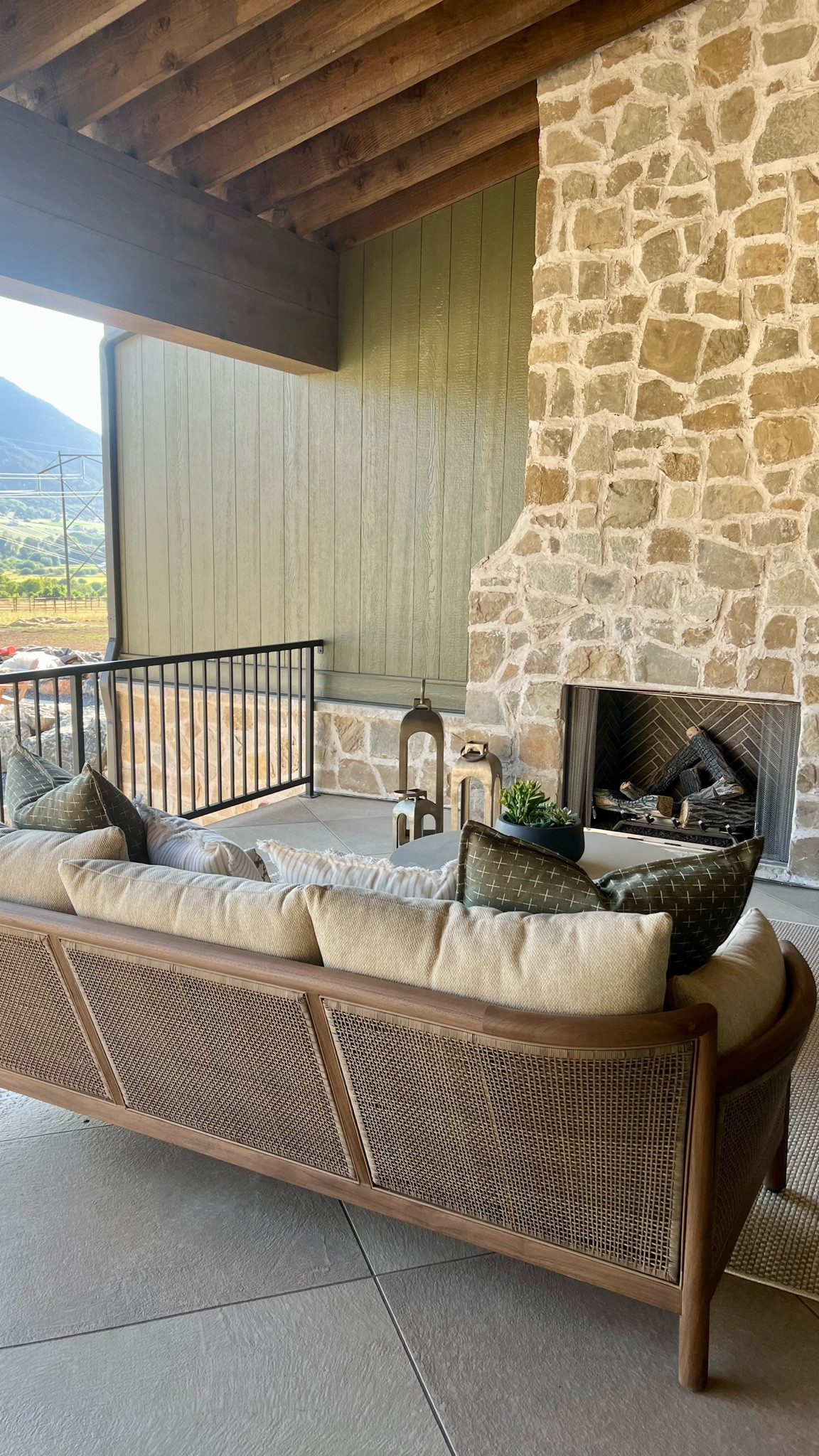 The dreamiest deck to sit out on & admire the beautiful Mountain View 🤍. 

#LTKHome #LTKSaleAlert #LTKSeasonal