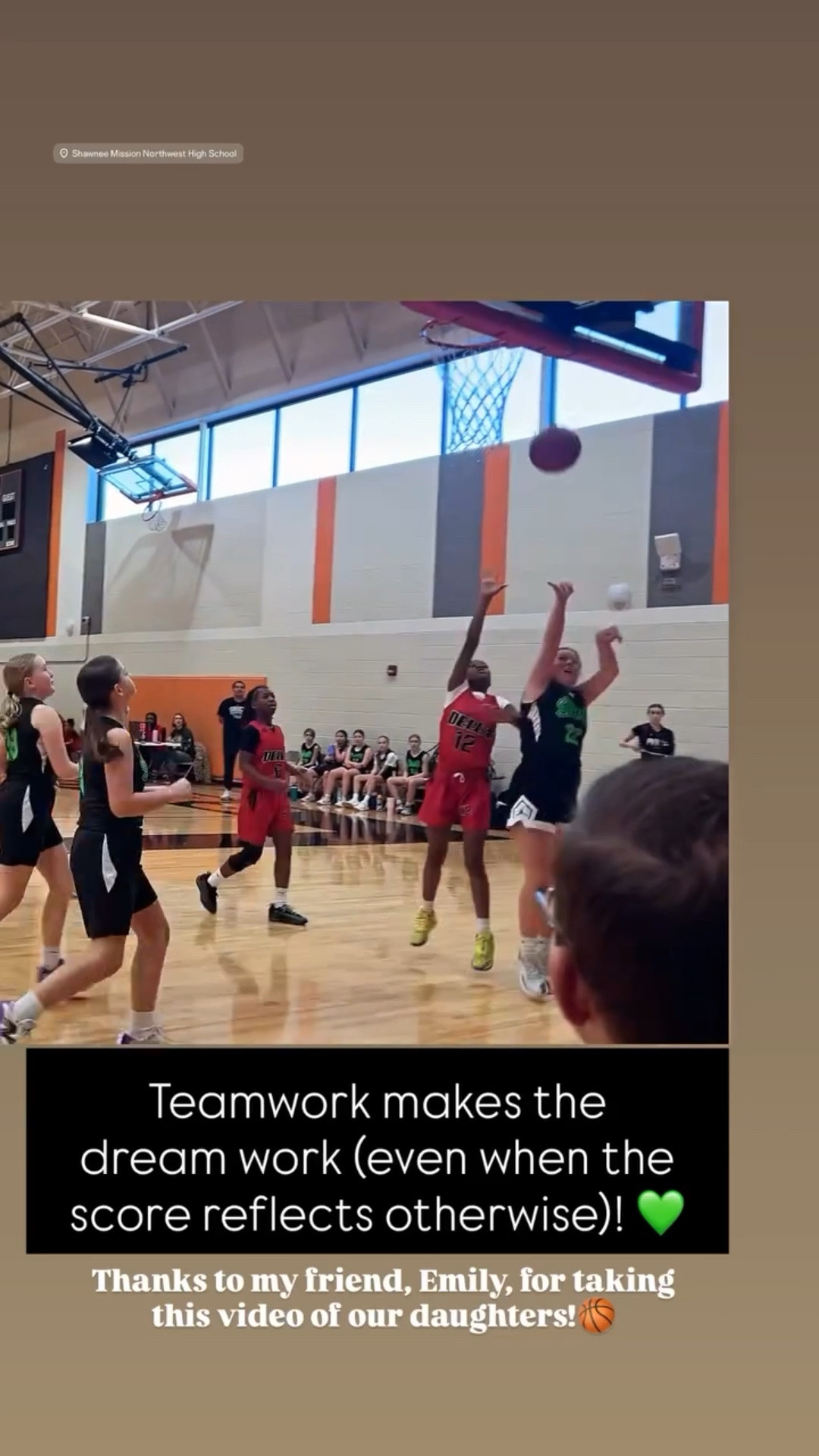 Teamwork makes the dream work (even when the score reflects otherwise)! 💚 Thanks to my friend, Emily, for taking this video of our daughters playing basketball today!🏀

#LTKmomlife #LTKKids #LTKfitnessgoals