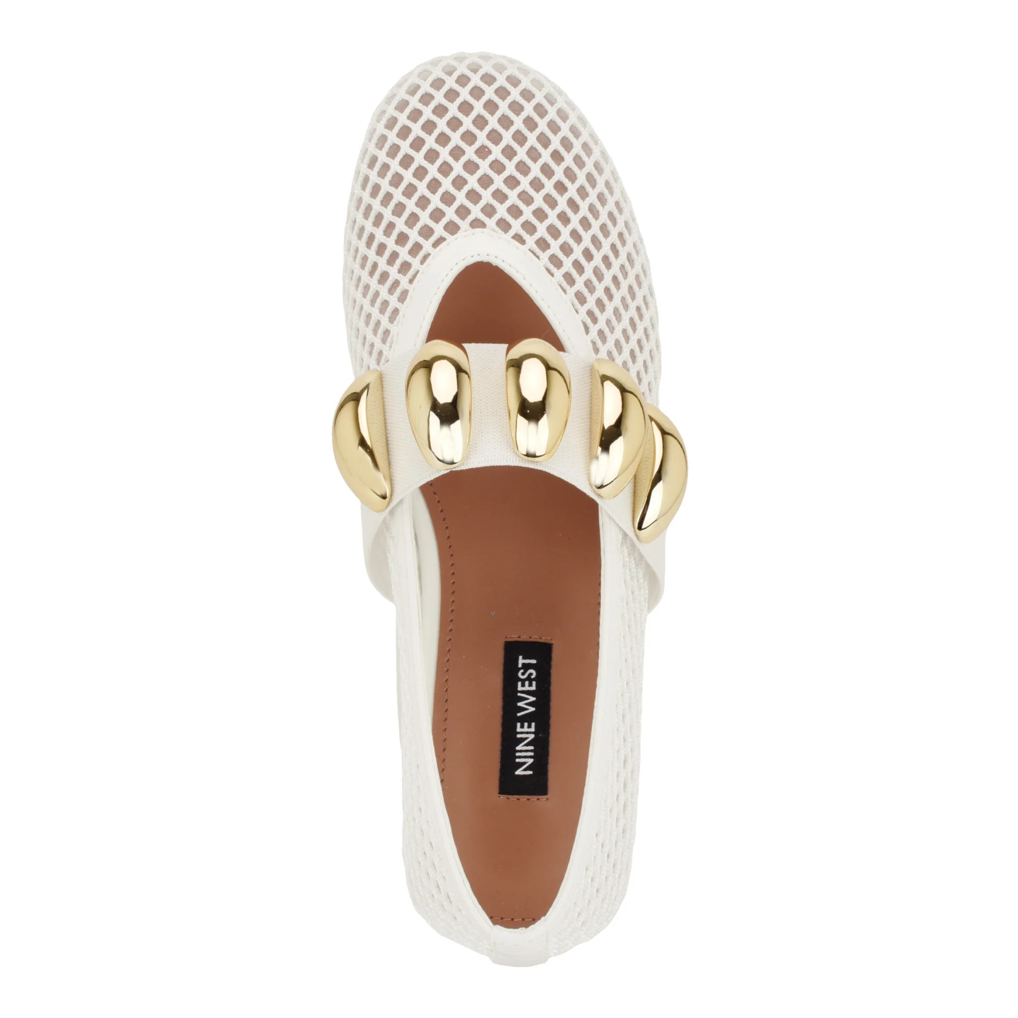 Women's Dorra Mesh Mary Jane Ballet Flats - Dark Brown Mesh | Nine West | Nine West (US)