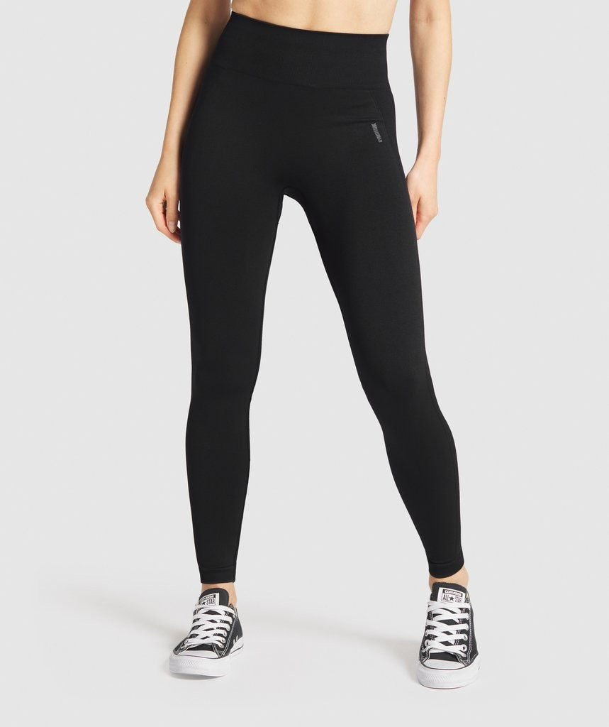 Gymshark Flex High Waisted Leggings - Black/Charcoal | Gymshark (Global)