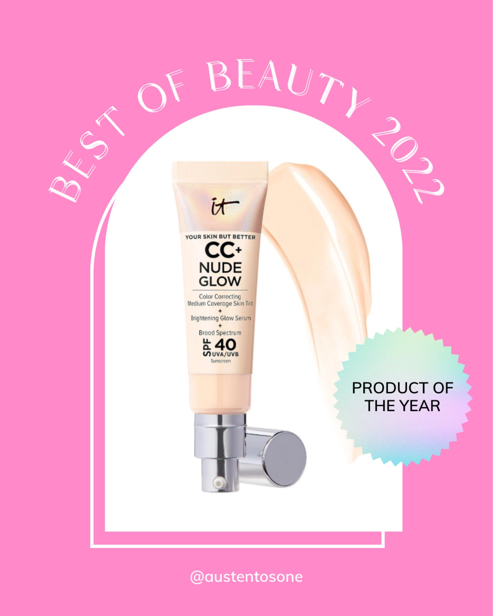 My favorite beauty product of 2022: the It Cosmetics Nude Glow CC+ Cream. It’s the perfect amount of coverage and glow  

#LTKbeauty #LTKunder50