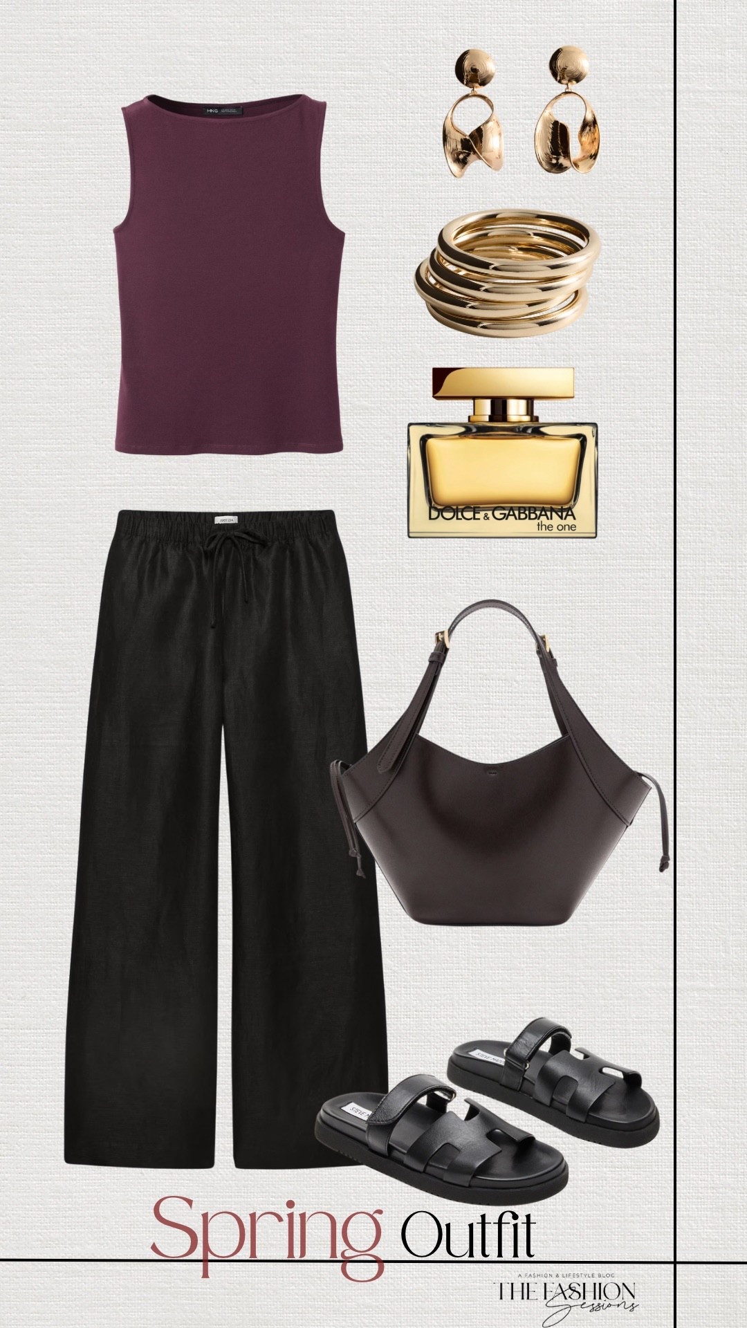Spring Outfit | Black Linen Pants | Maroon Boat Nexk | black Sandals | Tote Bag | 

#LTKootd #LTKgrwm
