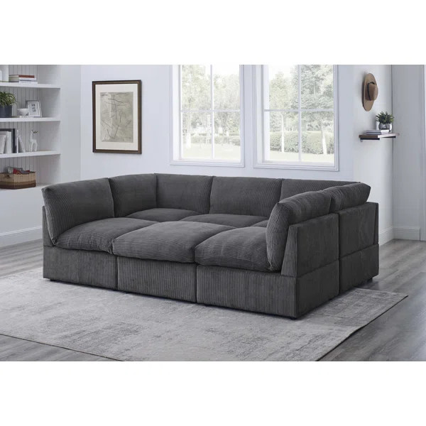 Priyen 98" Wide Symmetrical Modular Corner Sectional | Wayfair North America