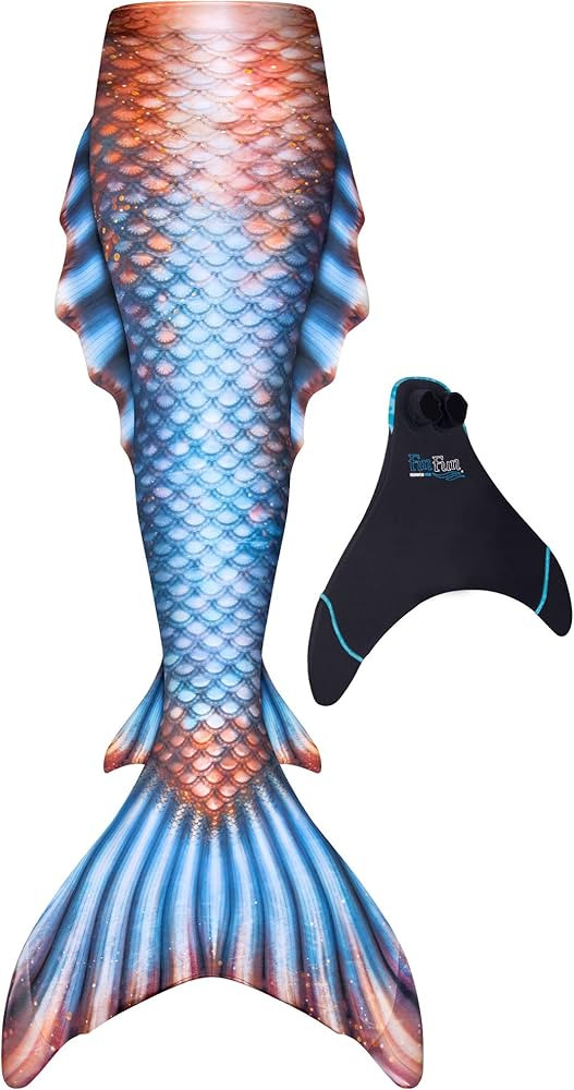 Fin Fun Atlantis Kids Wear-Resistant Mermaid Tails for Swimming - Monofin Included - Kids Sizes | Amazon (US)
