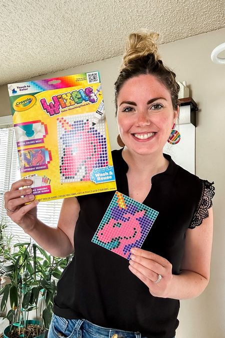 #ad Here’s a fun STEAM activity you can try with your kids! 🎨 Every screen is made up of tiny squares, called pixels! Kids can create their very own pixel art using the @crayola Wixels Activity Kit! They can design their own video game character made up of squares. They can even create a story about the character and think of a name for their video game, too! Once they finish creating their Wixels pixel art, they can proudly display it in their room! 🌈 

#target #targetpartner #crayola @target 

#LTKCon #LTKkids #LTKfindsunder50