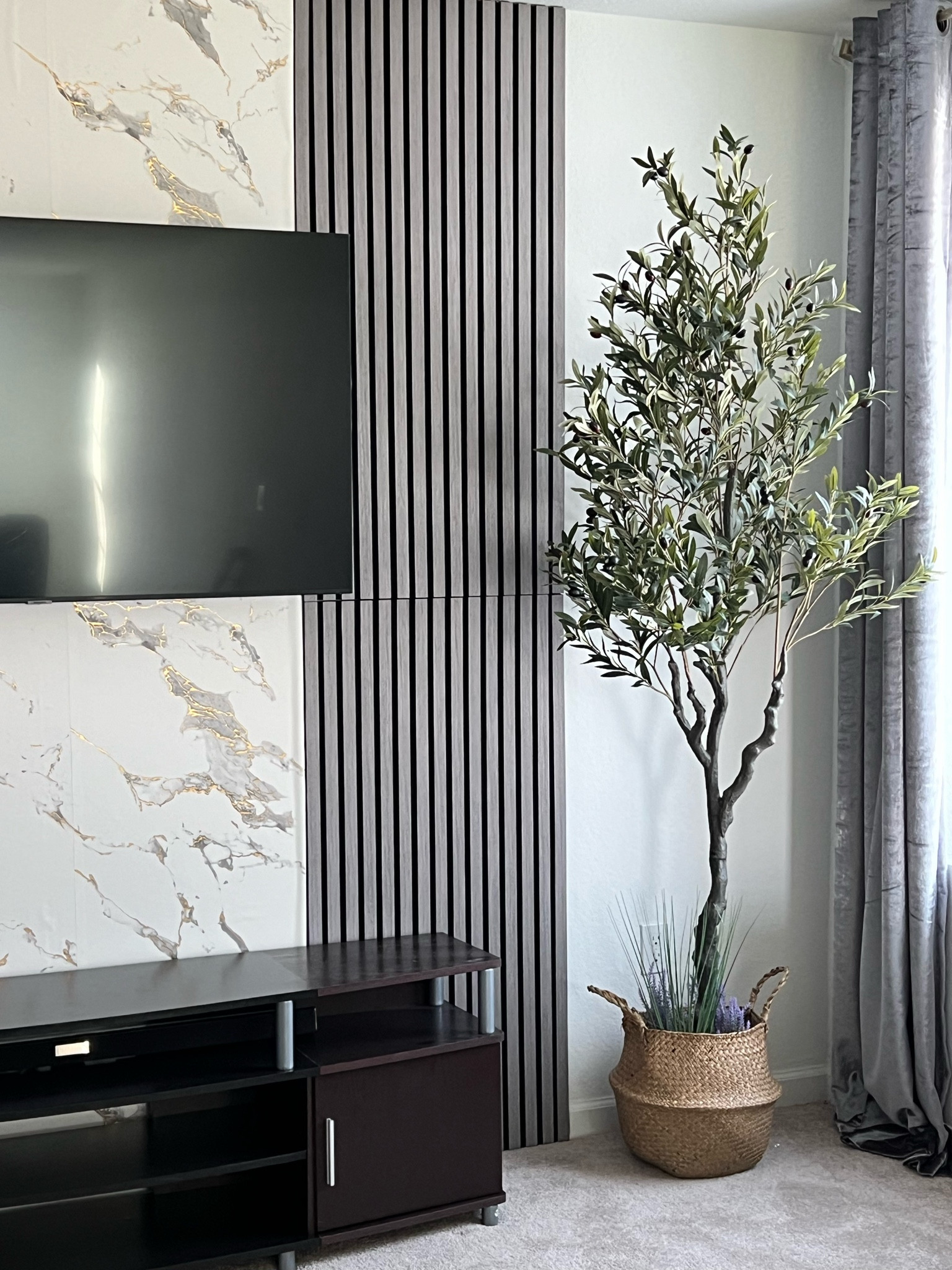 Completed the #TVAccent wall in the loft. We also added an accent tree. Shop this set up!

#LTKCyberWeek #LTKHome