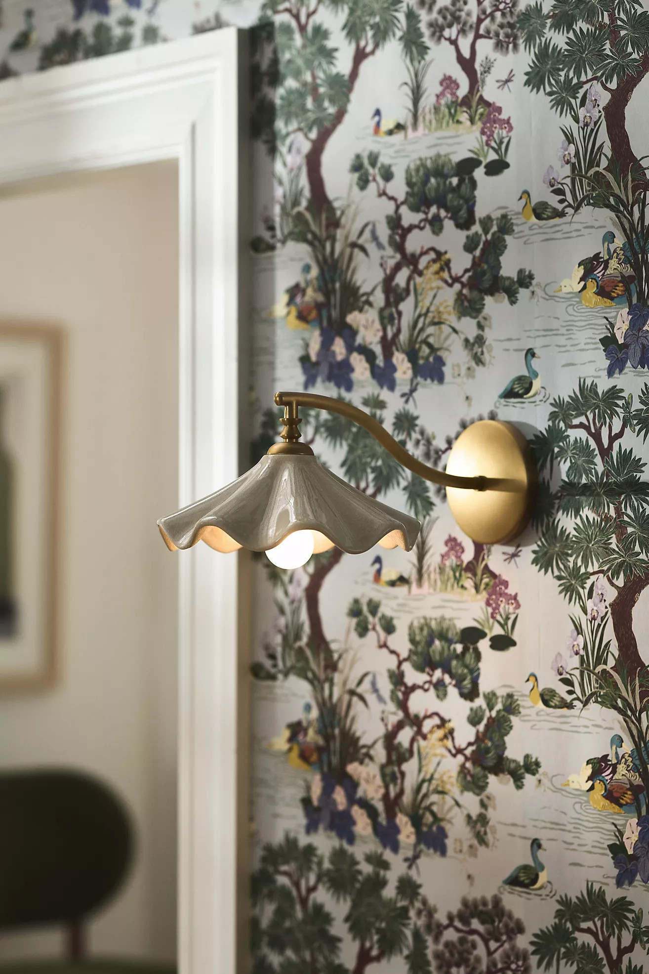 Bobbi Wavy Ceramic Sconce | Anthropologie (US)