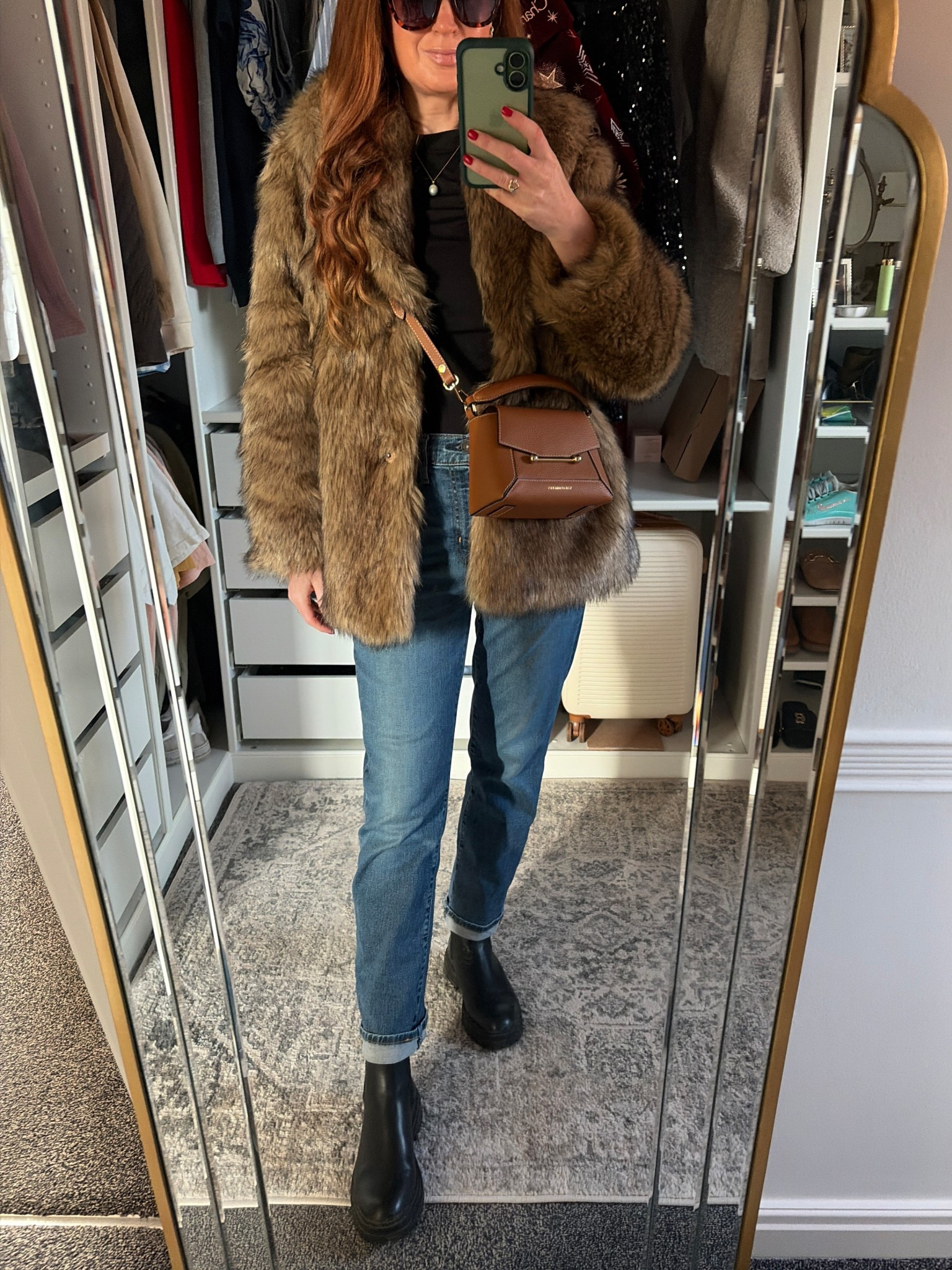 An effortless Sunday look for Christmas shopping, pairing the warmest faux fur coat with straight-leg denim, my go to tan bag, and comfy Chelsea boots. 🎄🐻♥️ 

#LTKwinter #LTKfestive #LTKuk