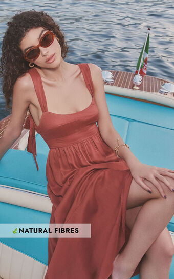 Amalie The Label Kai Midaxi Dress - Double Tie Back Dress in Burnt Rose | Showpo (US, UK & Europe)