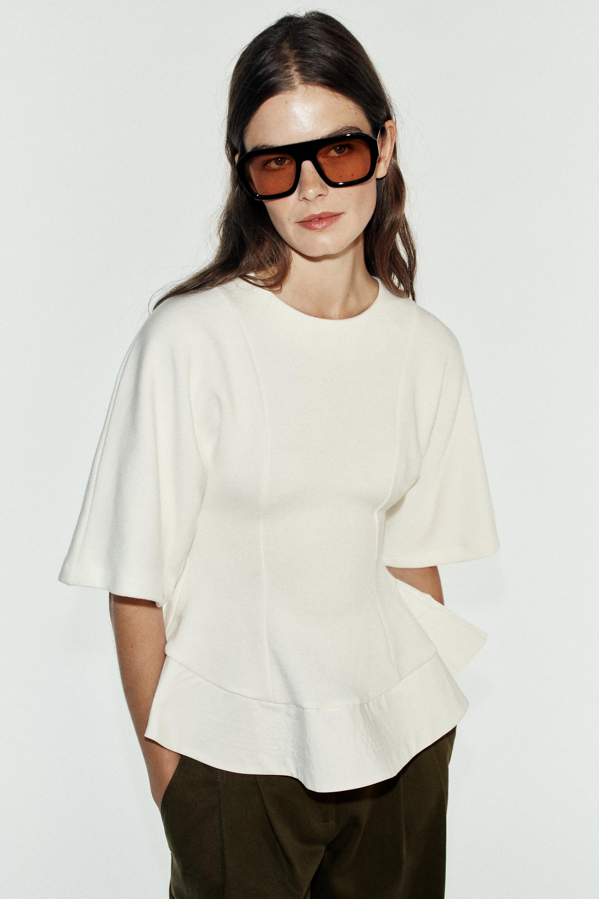SOFT PEPLUM TOP | Zara US
