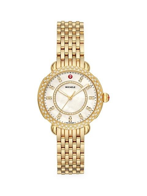 Sidney Classic Yellow Goldplated Stainless Steel & Diamond Bracelet Watch | Saks Fifth Avenue
