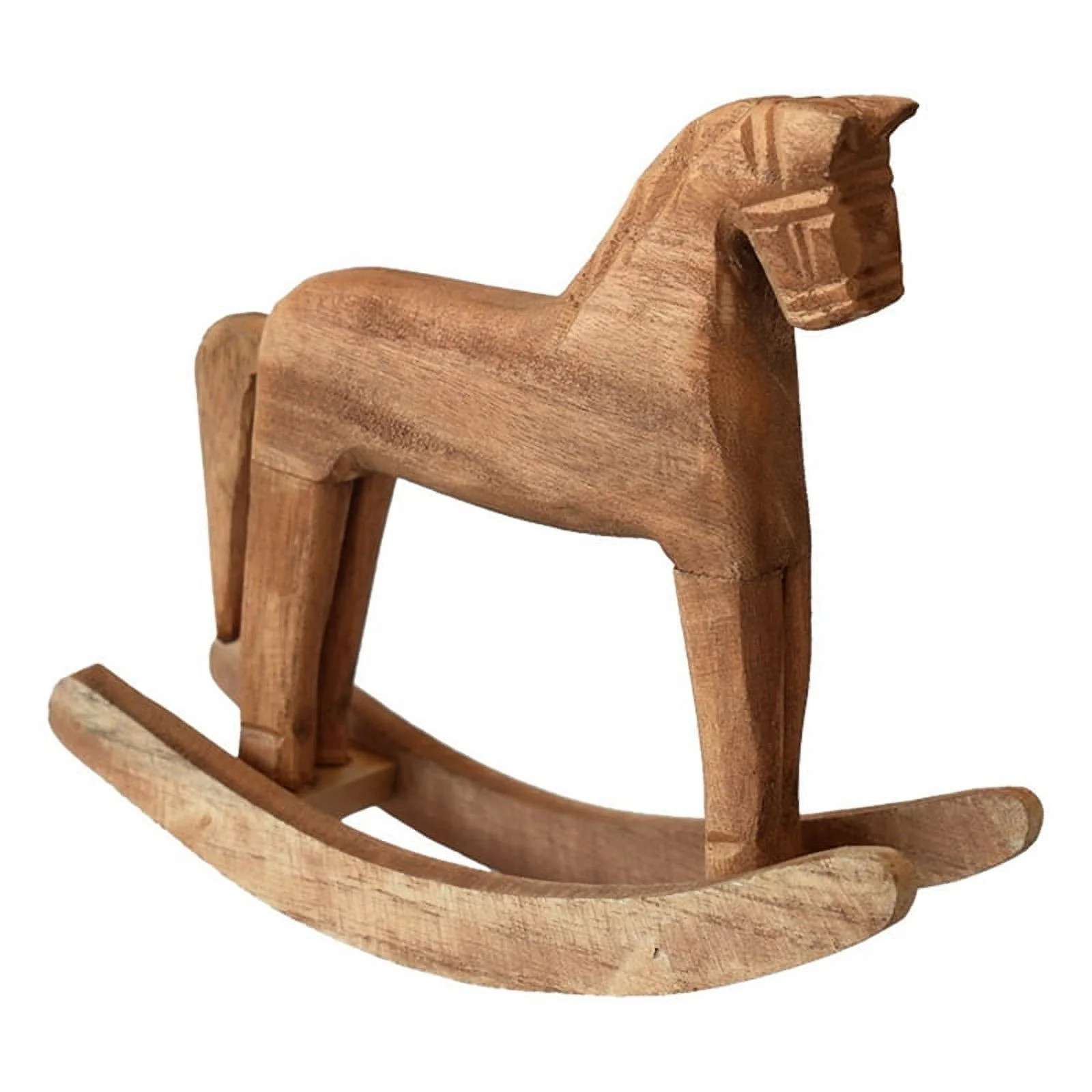 Vintage Carved Wood Rocking Horse Animals Decorated with Wood Carved Craft Horse Figurines for Ho... | Walmart (US)