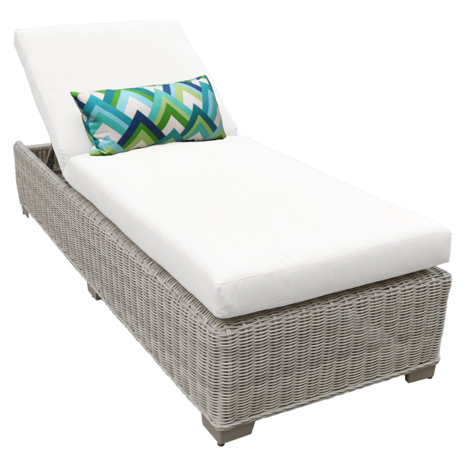 TK Classics Coast Chaise Outdoor Wicker Patio Furniture - Walmart.com | Walmart (US)