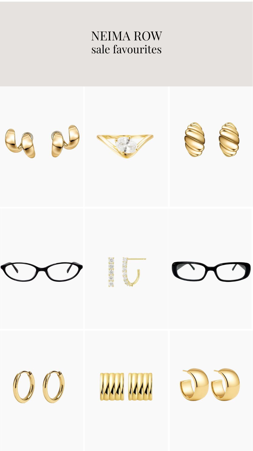 My NEIMA ROW Black Friday sale favourites! Gold accessories, earrings, blue light glasses, trending accessories, gift ideas

 

 #LTKCyberWeek #LTKuk #LTKgiftguide