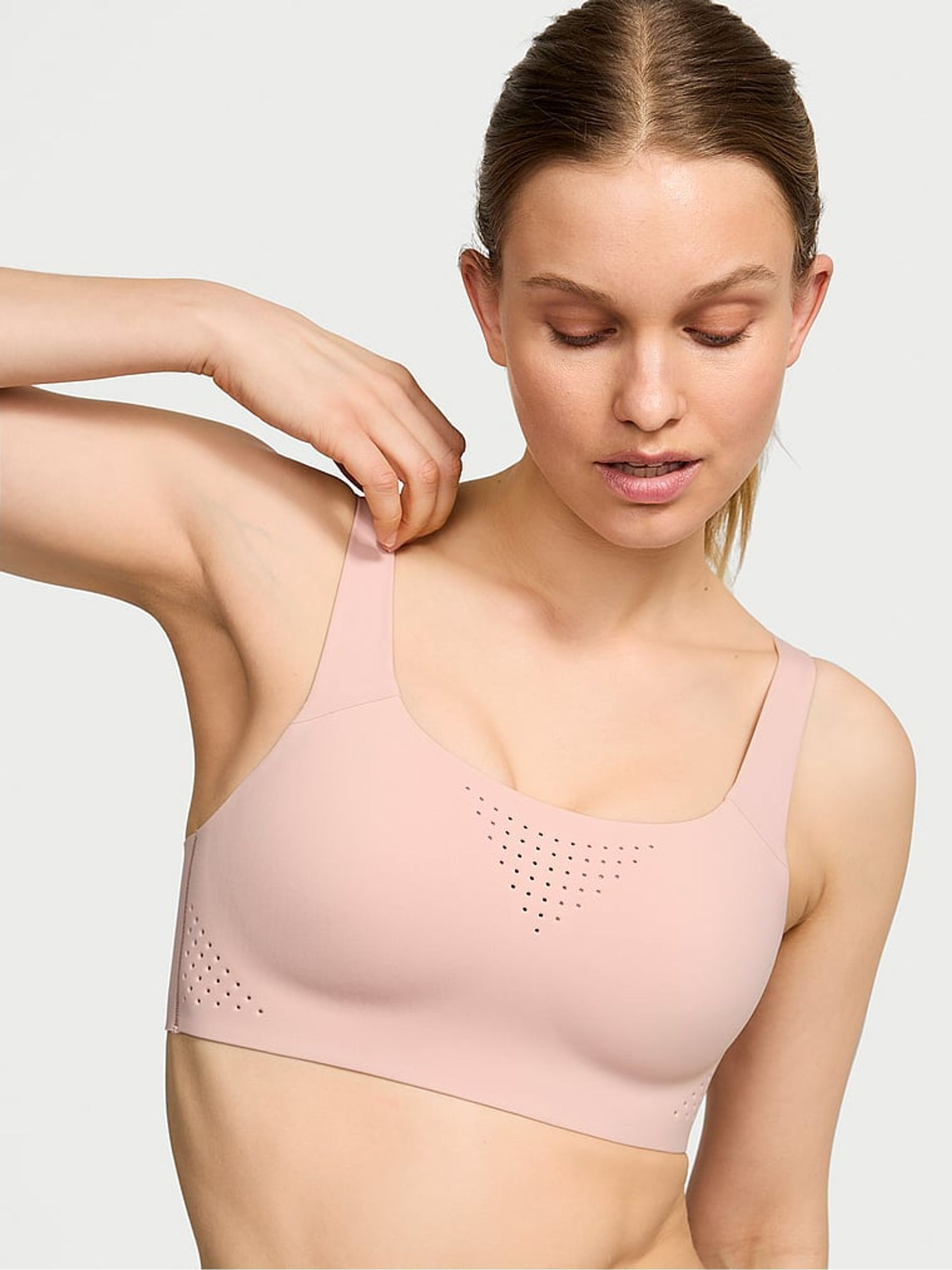 Bare Pink Back Close Featherweight Max High Support Sports Bra | Victoria's Secret UK | Victoria's Secret UK