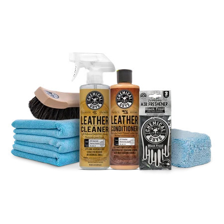 Chemical Guys 8-Piece Leather Care Kit – Cleaner, Conditioner & Detailing Tools for Car Interiors | Walmart (US)