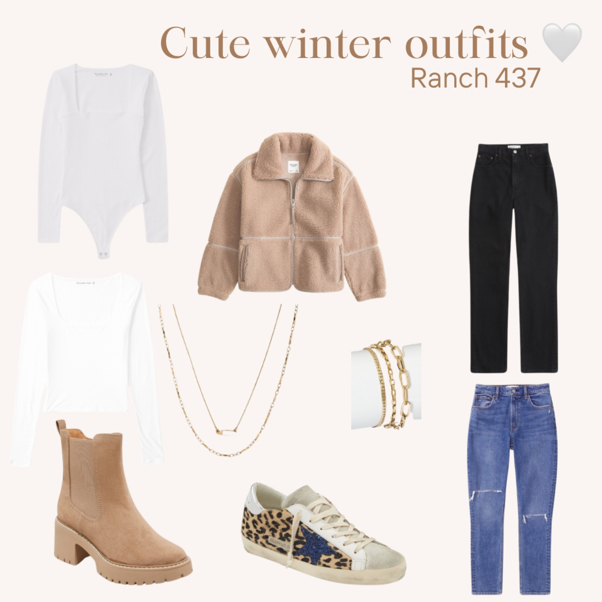 Abercrombie and fitch sale finds for a cute winter outfit. I paired a cute Sherpa jacket with some jeans, gold jewelry and either sneakers or ankle boots  

#LTKsalealert #LTKSeasonal #LTKGiftGuide